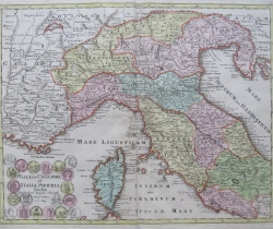 Italy, Northern Italy;  "Gallia Cisalpina et Italia Propria Studio"