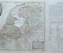 Nederland, Bataafsche Republiek; "Nieuw kaart der Bataafsche Republiek verdeeld in 126 Districten (..)" (verkocht)