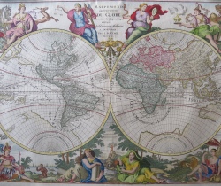 Wereld; "Mappe Monde ou Description du Globe Terrestre & Aquatique"