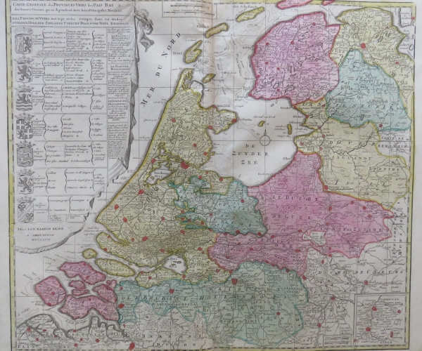 Nederland, VII Provinciën; ''Carte Generale des Provinces Unies des Pais Bas (..)''