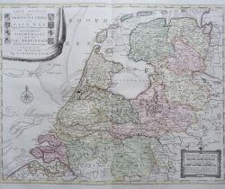 Nederland, VII Provinciën; "Carte Nouvelle des Provinces Unies des Pais Bas (..)", "Nieuwe Kaart van de VII Provintien (..)"